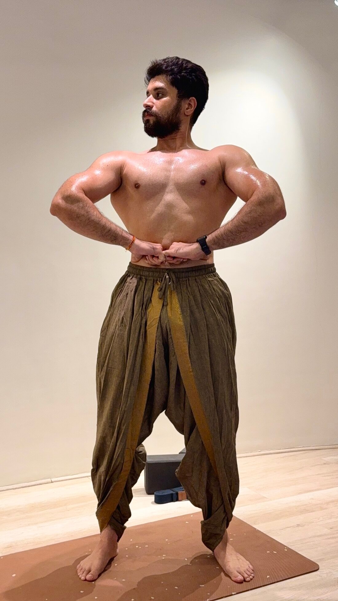 Ashutosh Kshatriya demonstrating strength and physique