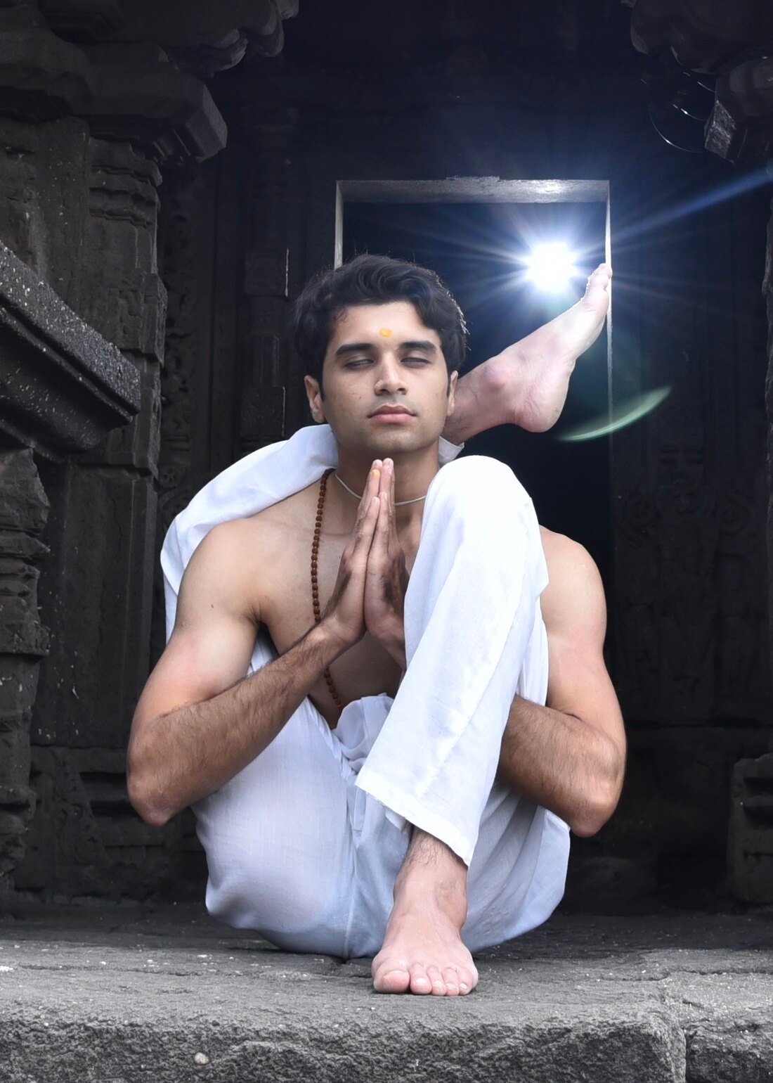 Ashutosh Kshatriya practising yoga