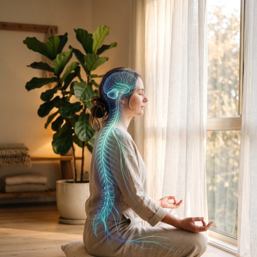 Calming the nervous system through meditation